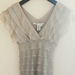 Max Studio Metallic Ruffled Blouse